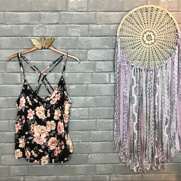 American Eagle Outfitters Tops - american eagle // peach rose floral print cami s American Eagle Outfitters Tops - american eagle // peach rose floral print cami s